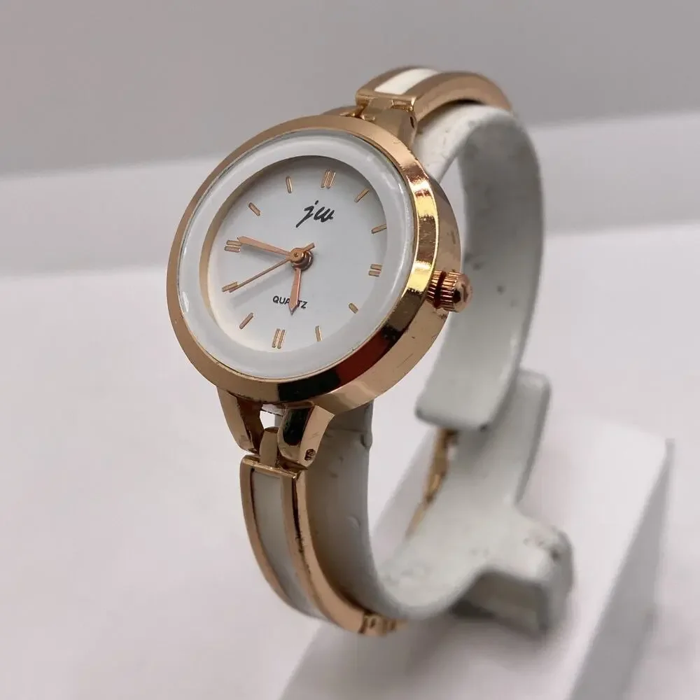 Womens Rose Gold Quartz Watch New Battery